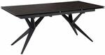 Esszimmertisch 180 - 260 cm Ausziehbar Keramik Glas Schwarz