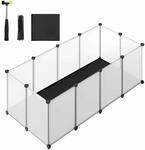 Kleintiergehege mit Bodenplatten 125 x 63 x 42 cm