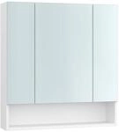 Badezimmerschrank mit 3 T&uuml;ren 16,5 x 70 x 75 cm wolkenwei&szlig;