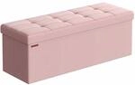 Sitzhocker mit Stauraum 38 x 110 x 38 cm pastellrosa