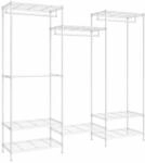 Garderobe aus Metall mit verstellbaren Ablagen wolkenwei&szlig;