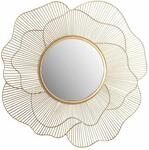 Wandspiegel Rose 77 cm Metall Design H&auml;ngespiegel Gold