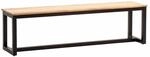 Esszimmerbank 160x40x45 cm Akazie Massivholz Metall Loft-Style