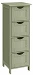 Badezimmerschrank 4 Schubladen 30 x 30 x 82 cm lorbeergr&uuml;n