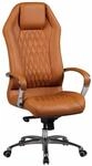 B&uuml;rostuhl MONTEREY Echt-Leder Caramel Schreibtischstuhl 120KG Chefsessel hohe