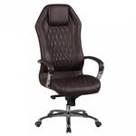 B&uuml;rostuhl MONTEREY Echt-Leder Braun Schreibtischstuhl 120KG Chefsessel hohe