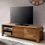 Lowboard BOHA Massivholz Sheesham Kommode 140 cm TV-Board Ablage-F&auml;cher