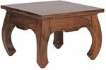 Couchtisch Massiv-Holz Sheesham 60 cm breit Wohnzimmer-Tisch Design dunkel-braun