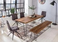 Esstisch BAGLI Massivholz Sheesham 200 x 80 x 76 cm Esszimmer-Tisch K&uuml;chentisch