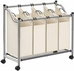 W&auml;schesammler 4 x 35 L Beige