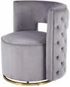 Sessel Drehsessel Beverly 125 Grau / Gold
