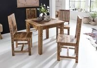Esszimmertisch WL5.077 Braun 80 x 80 x 76 cm Mango Massivholz