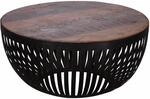 Couchtisch 70x33x70 cm Holz / Metall Wohnzimmertisch Industrial