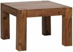 Couchtisch Massiv-Holz Sheesham 60 cm breit Wohnzimmer-Tisch Design dunkel-braun