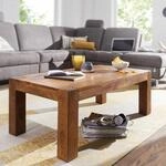 Couchtisch Massiv-Holz Sheesham 110cm breit Wohnzimmer-Tisch Design dunkel-braun