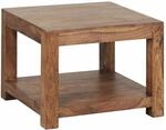 Couchtisch MUMBAI Massiv-Holz Sheesham 60 x 60 cm Wohnzimmer-Tisch Design