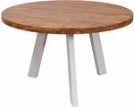 Esszimmertisch rund 130 cm Sheesham Massiv Esstisch