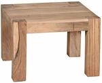 Couchtisch Massiv-Holz Akazie 60 cm breit Wohnzimmer-Tisch Design braun Landhaus-Stil