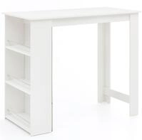 Bartisch WL5.732 Wei&szlig; 120 x 107,5 x 60 cm Stehtisch Holz K&uuml;chenbartisch