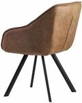 Esszimmerstuhl Wildlederoptik Beige Gepolstert