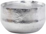 Couchtisch Aluminium Silber 60x60x35 cm Wohnzimmertisch Hammerschlag