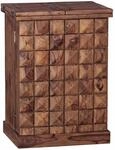 Hausbar LUCCA Sheesham Massivholz 65x91x50 cm Weinbar ausklappbar