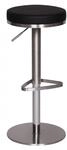 Barhocker WL1.293 Schwarz Edelstahl h&ouml;henverstellbare Sitzh&ouml;he 57 - 82 cm