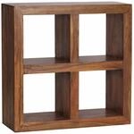 Standregal Massivholz Sheesham 82 cm hoch 4 B&ouml;den Design Holz-Regal Naturprodukt