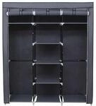 Gro&szlig;er Stoffschrank 175 x 150 cm Grau