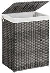 W&auml;schekorb Polyrattan 90 L Grau