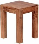 Beistelltisch MUMBAI Massiv-Holz Akazie 35 x 35 cm Wohnzimmer-Tisch Design