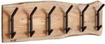 Design Wandgarderobe Akazie Massivholz / Metall 100 x 29 x 12,5 cm