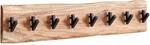 Design Wandgarderobe Akazie Massivholz / Metall 90 x 19 x 9 cm