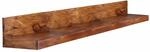 Wandregal MUMBAI Massiv-Holz Sheesham Holzregal 160 cm Landhaus-Stil H&auml;nge-Regal