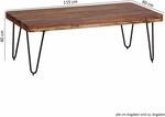 Couchtisch BAGLI Massiv-Holz Sheesham 115 cm breit Wohnzimmer-Tisch Design