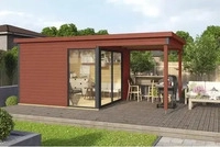 Lasita Maja 41271, Lasita Maja Domeo 2 Gartenhaus Blockhaus mit Dachverl&auml;ngerung 44