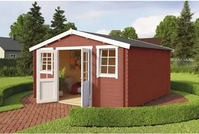 Lasita Maja 2830400008, Lasita Maja Wels 4 Holz-Gartenhaus Blockhaus 28mm, 390x390,