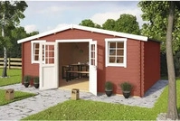 Lasita Maja 2837700008, Lasita Maja Wels 5 Holz-Gartenhaus Blockhaus 28mm, 510x400,