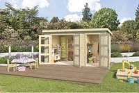 Lasita Maja 2851696, Lasita Maja Zambezi Xl Holz-Gartenhaus Blockhaus 28mm, 2-Raum,