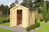 Lasita Maja 2837400, Lasita Maja Wels 1 Holz-Gartenhaus Blockhaus 28mm, 200x200,