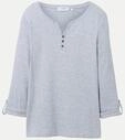 Tom Tailor Casual Langarmshirt mit Turn-Up-Funktion Grau XL