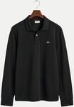 Gant Regular-Fit Rugger Piqu&eacute; Schwarz S