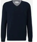 s.Oliver RED LABEL Strickpullover mit V-Ausschnitt Blau S