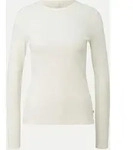 Langarmshirt mit Rippstruktur Wei&szlig; XS
