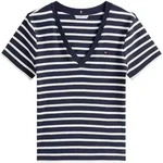 Tommy Hilfiger T-Shirt mit V-Ausschnitt Blau S