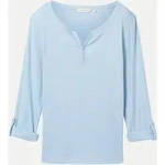 Tom Tailor Casual Langarmshirt mit Turn-Up-Funktion Blau XXL