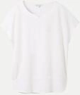 Tom Tailor Casual T-Shirt aus Materialmix Wei&szlig; XL