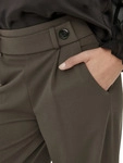 Wide-Leg Hose 237395001-Chocolate Brown/BLACK BUTTONS S/32