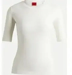 HUGO Slim-Fit T-Shirt Darnelia Wei&szlig; S