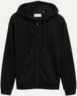 Tom Tailor Denim Hoodie Sweatjacke mit Logo-Print Schwarz XL